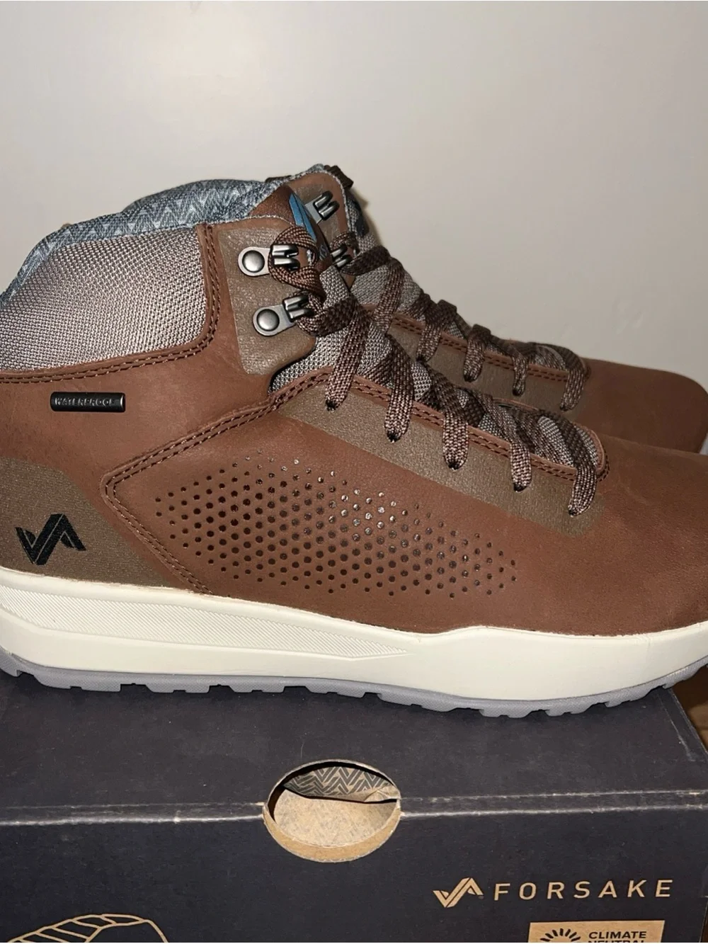 Forsake dispatch Men’s Brown Leather Mid-Top waterproof boots